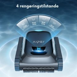Aiper Scuba S1 Poolrobot &ndash; Tr&aring;dl&oslash;s reng&oslash;ring af bund, v&aelig;gge og vandlinje